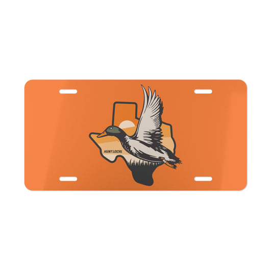 Texas - Waterfowl License Plate (orange)