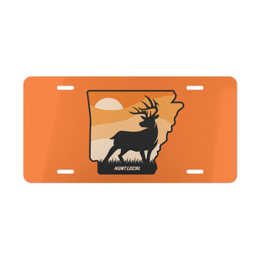 Arkansas - Sunset Buck License Plate (orange)