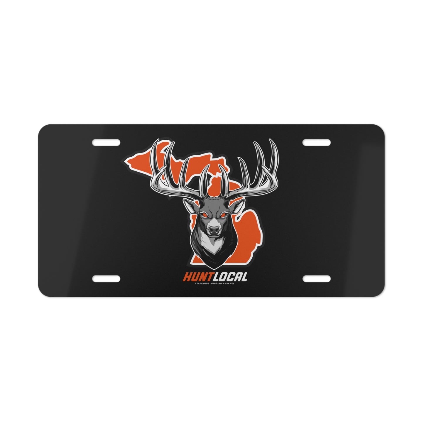 Michigan - Alpha Buck License Plate (black)