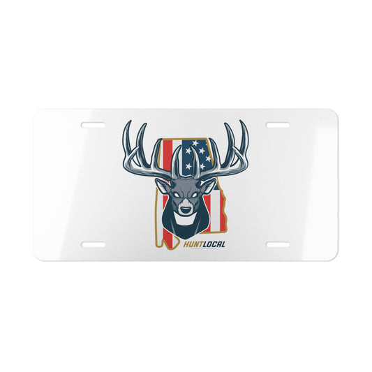 Alabama - Alpha Buck License Plate (white)