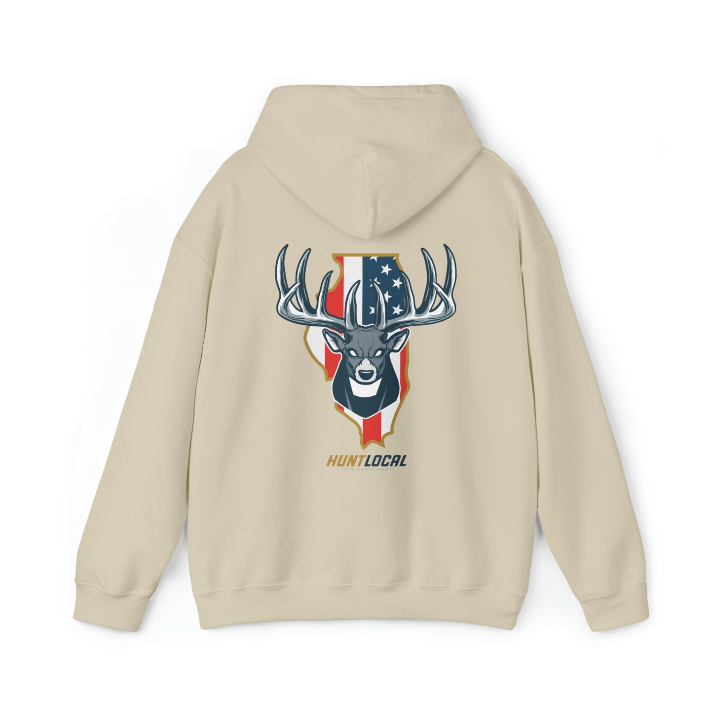 Illinois - USA Buck Hoodie (back)