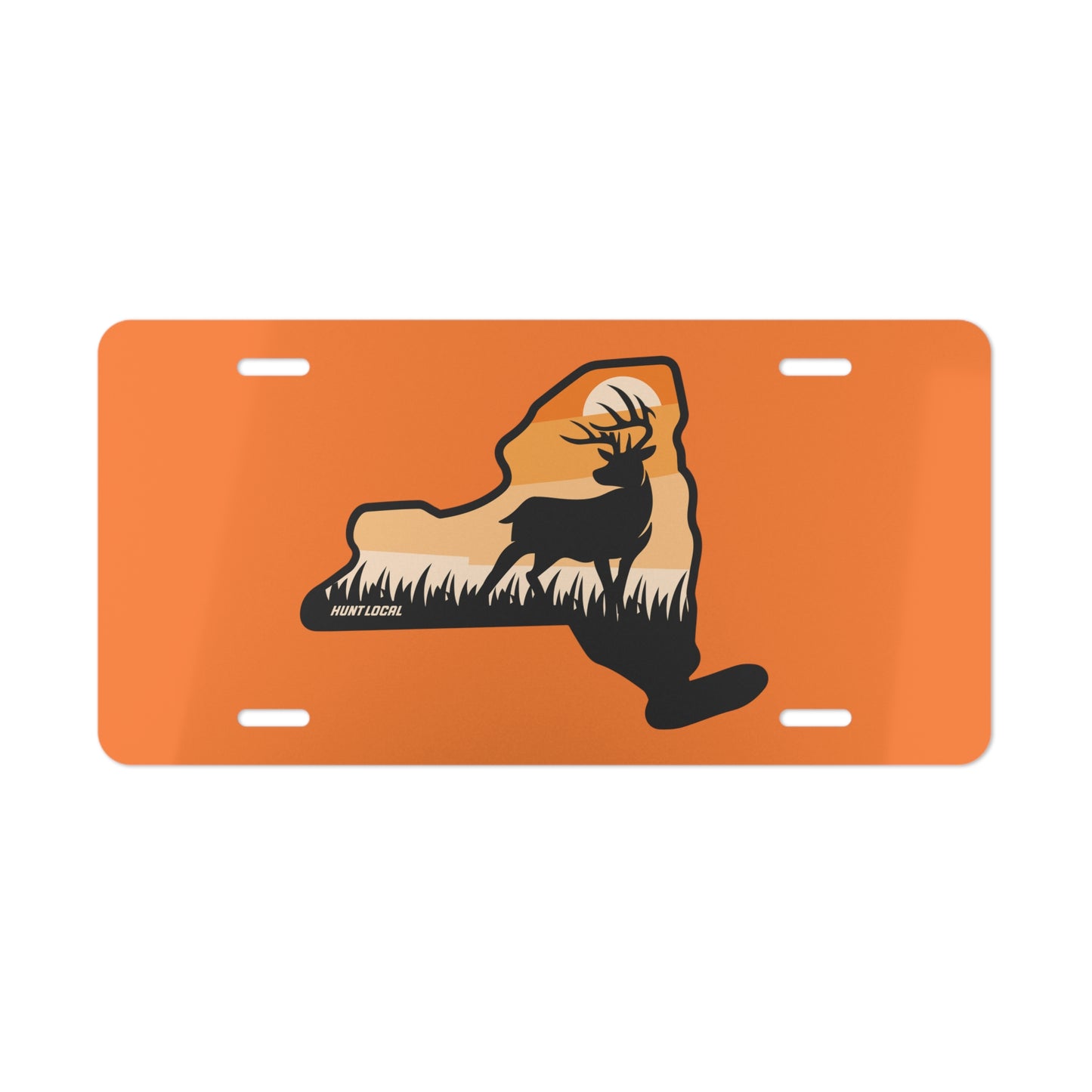 New York - Sunset Buck License Plate (orange)