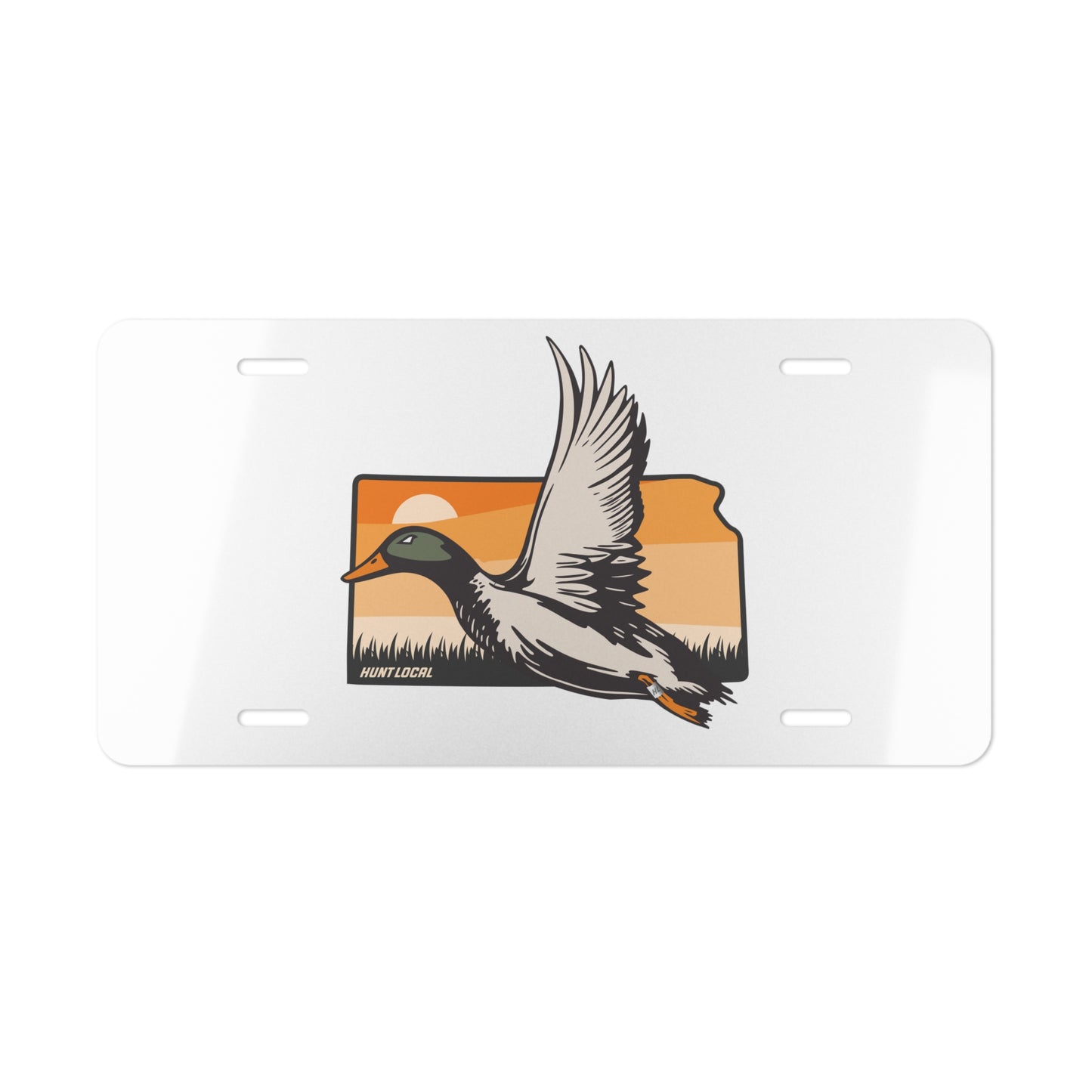 Kansas - Waterfowl License Plate (white)