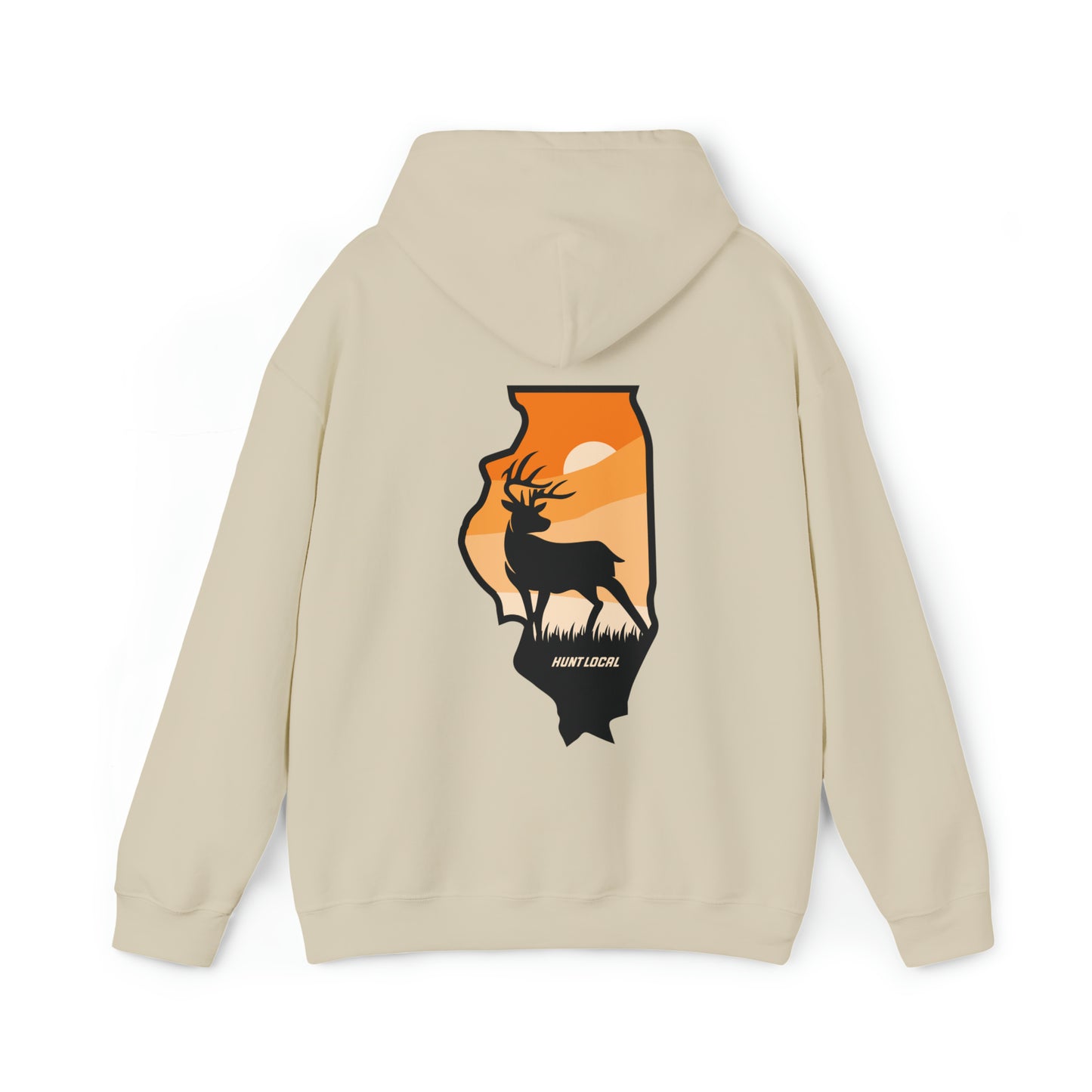 Illinois - Sunset Buck Hoodie (back)