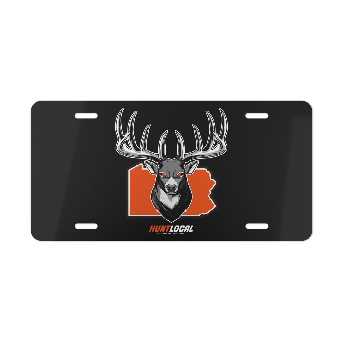 Pennsylvania - Alpha Buck License Plate (black)