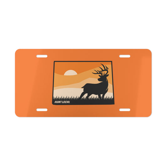 Colorado - Sunset Buck License Plate (orange)