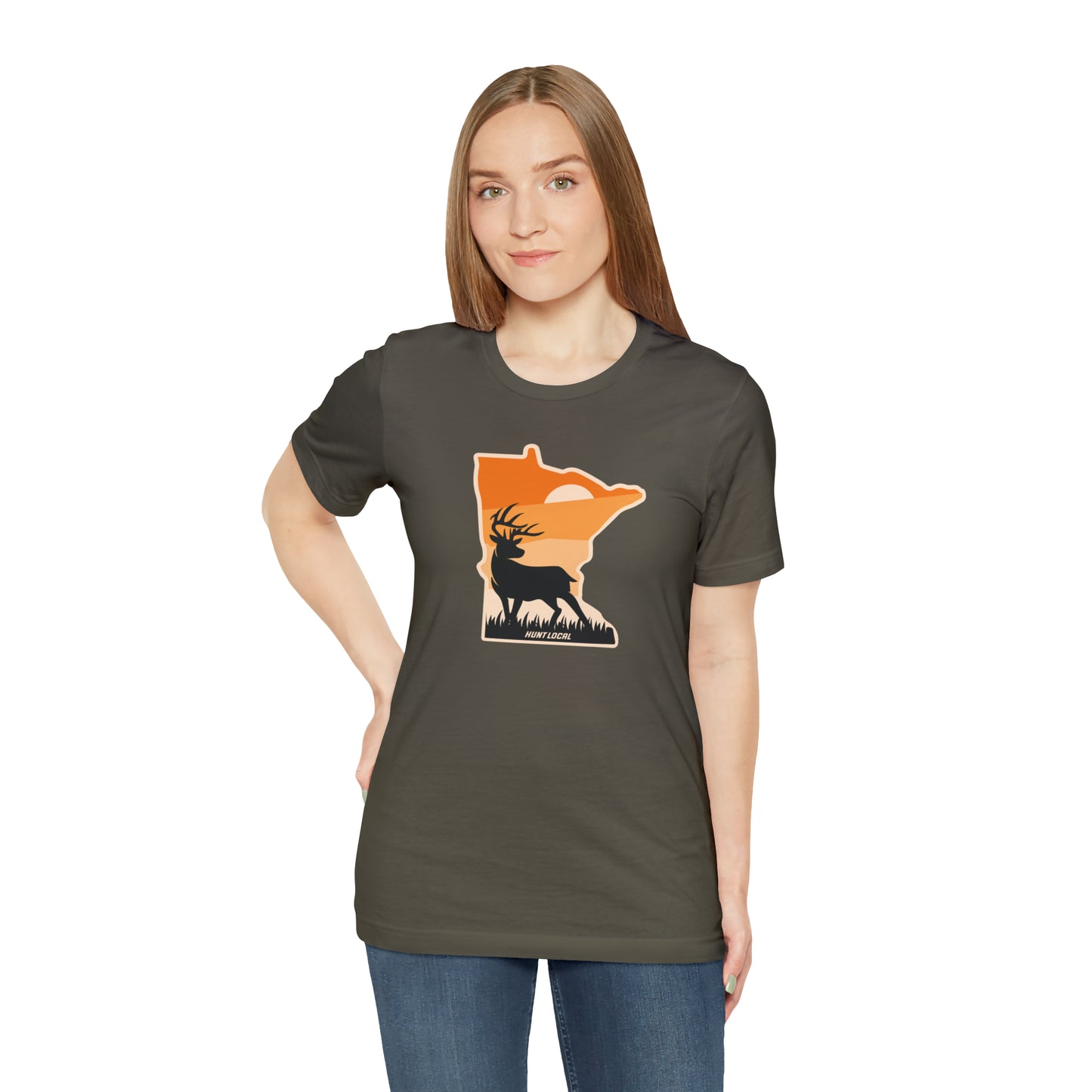 Minnesota - Sunset Buck Front Tee