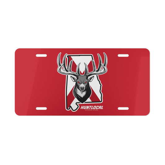 Alabama - Alpha Buck License Plate (Dark Red)