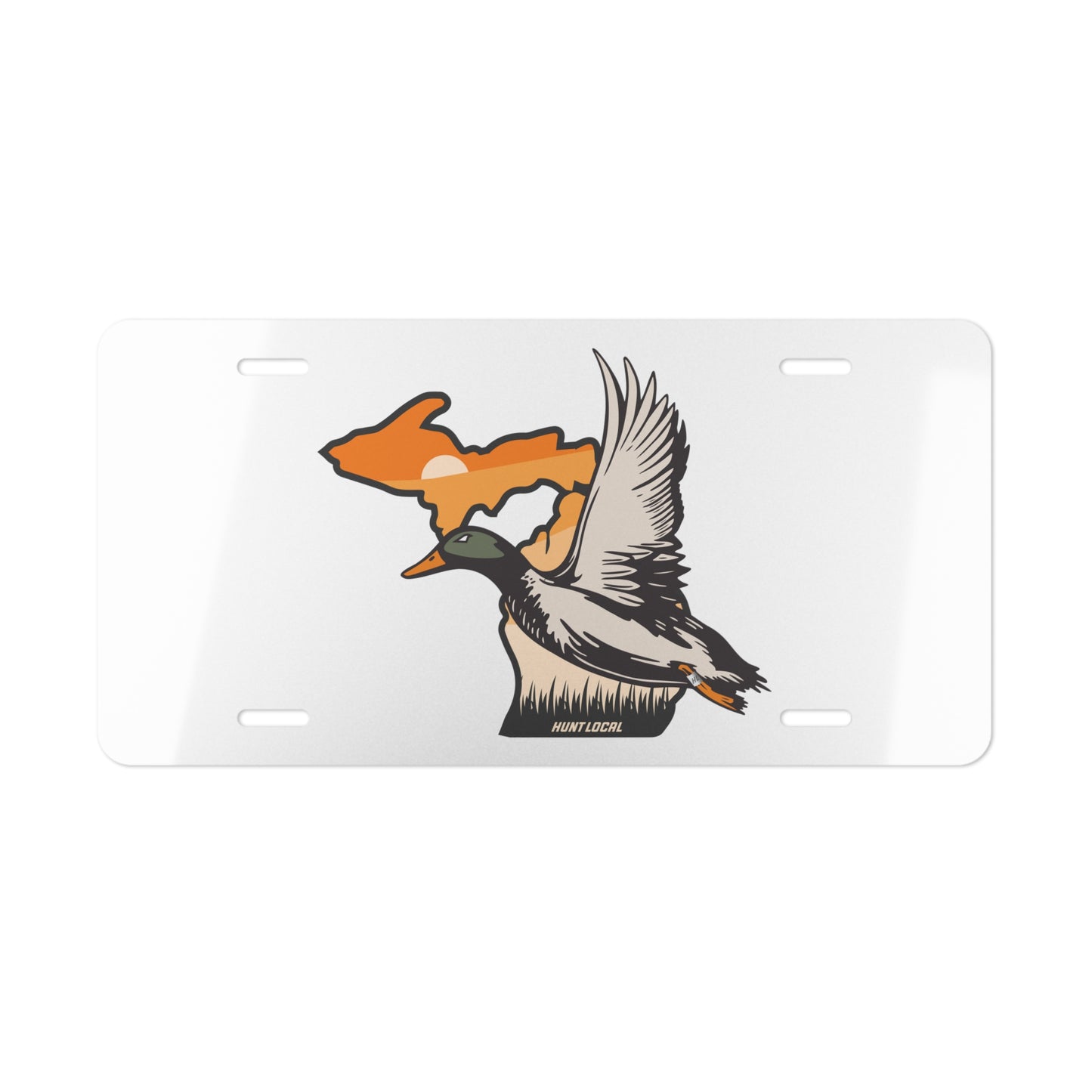 Michigan - Waterfowl License Plate (white)