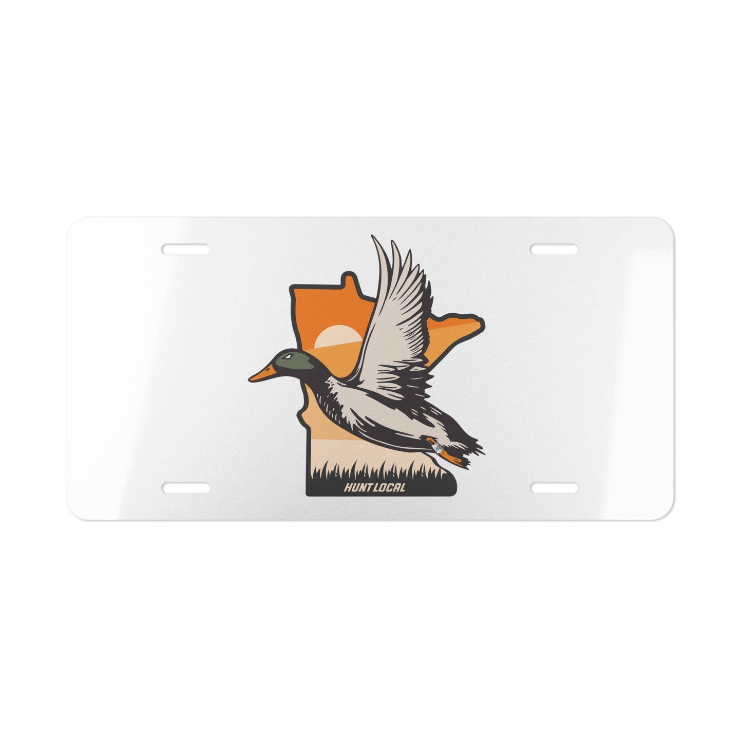 Minnesota - Waterfowl License Plate (white)