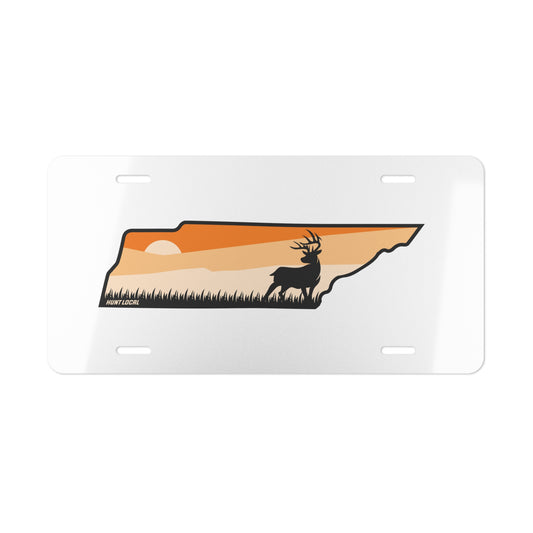 Tennessee - Sunset Buck License Plate (white)