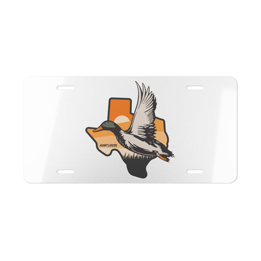 Texas - Waterfowl License Plate (white)