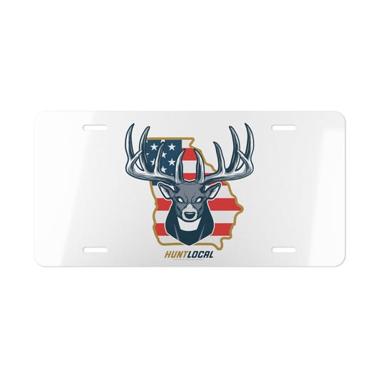 Georgia - Alpha Buck License Plate (white)