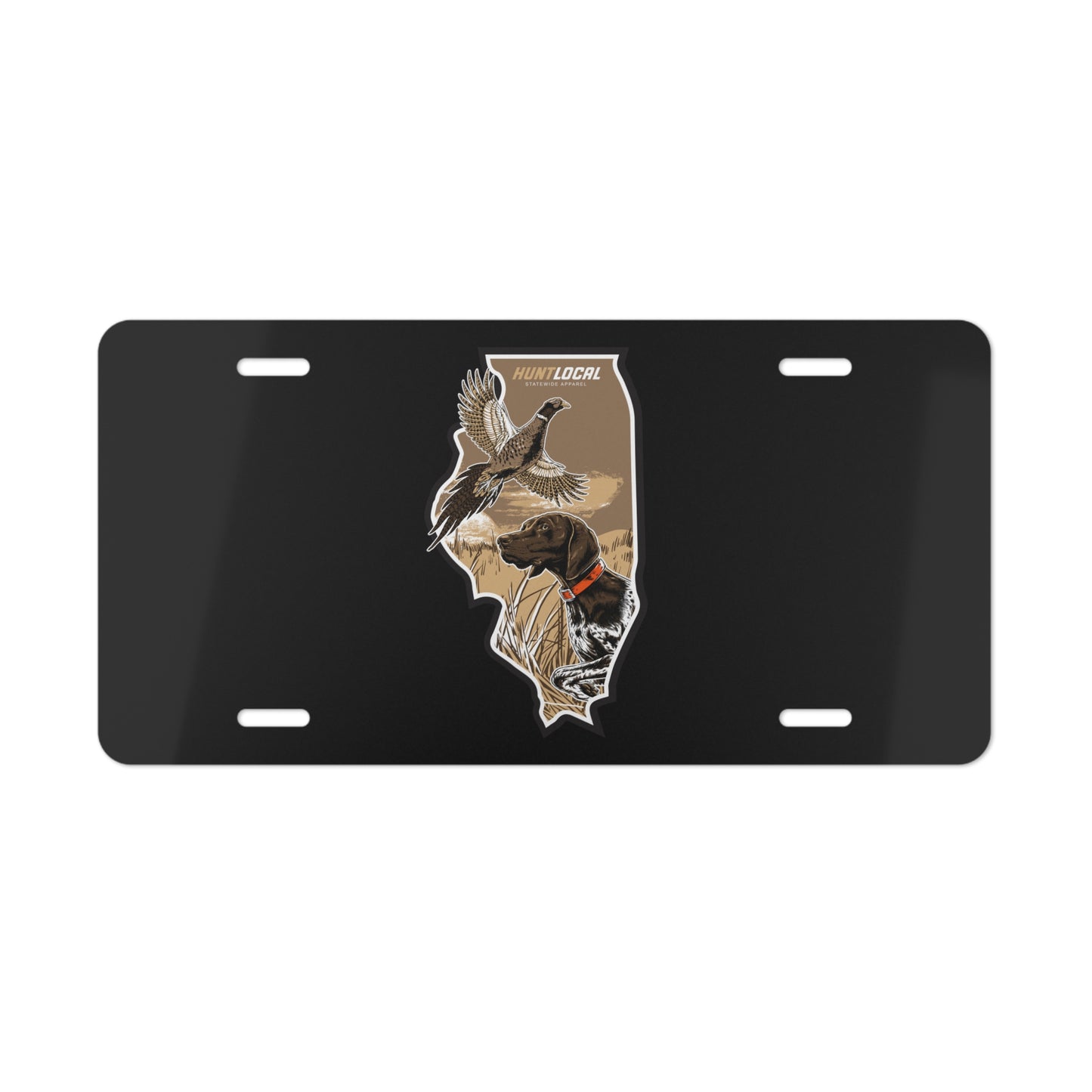 Illinois - Upland License Plate (black)