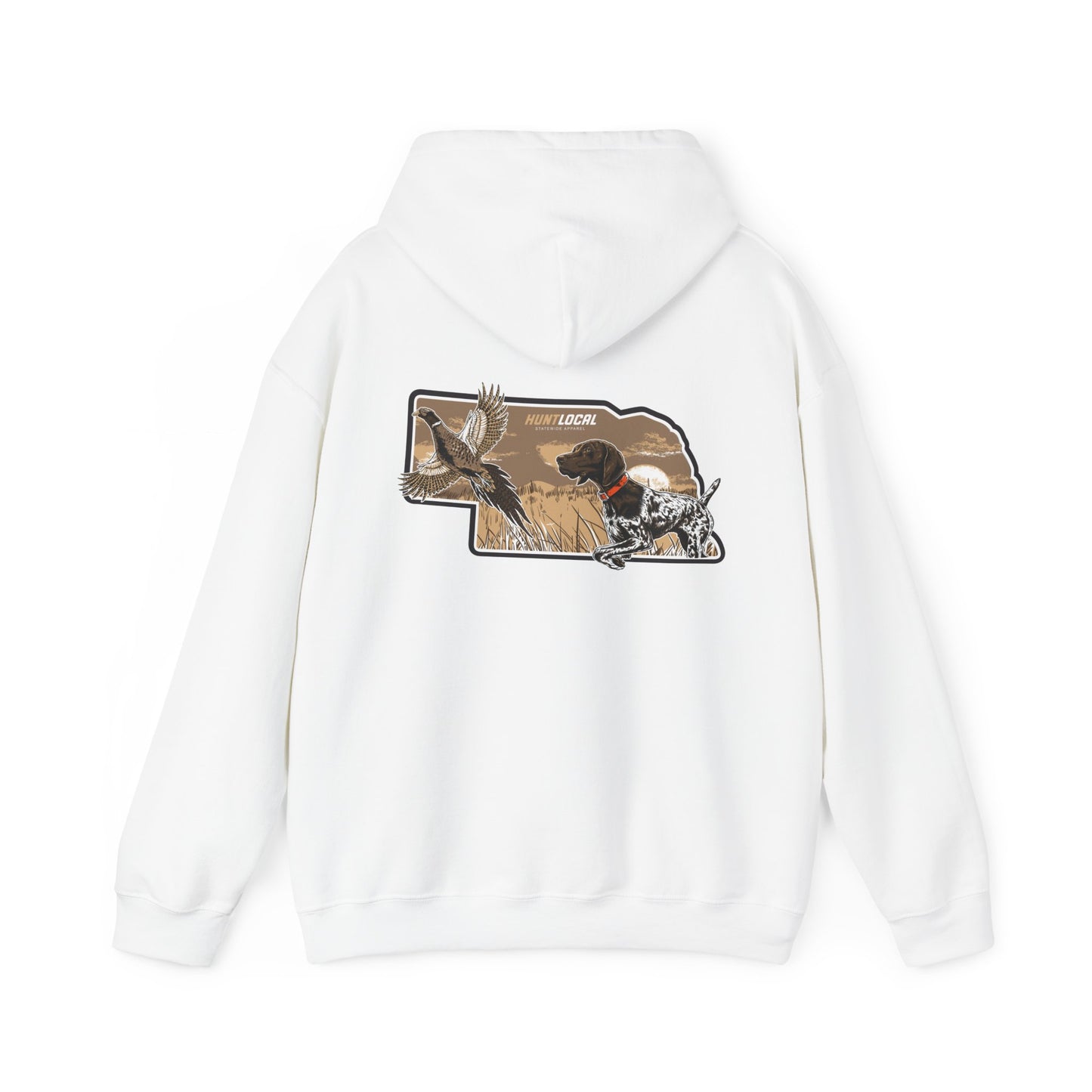 Nebraska - Upland Bird Dog Hoodie (back)