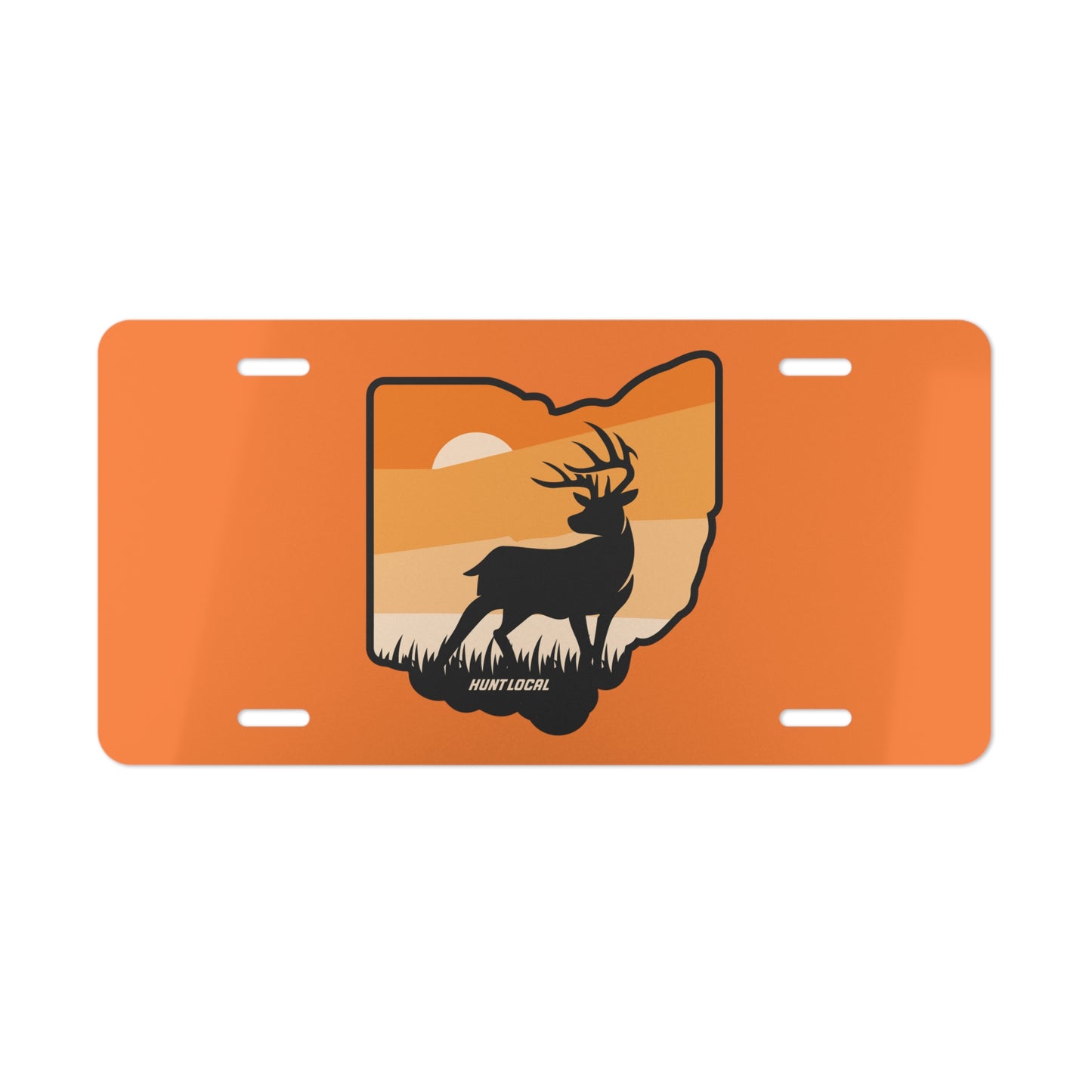 Ohio - Sunset Buck License Plate (orange)