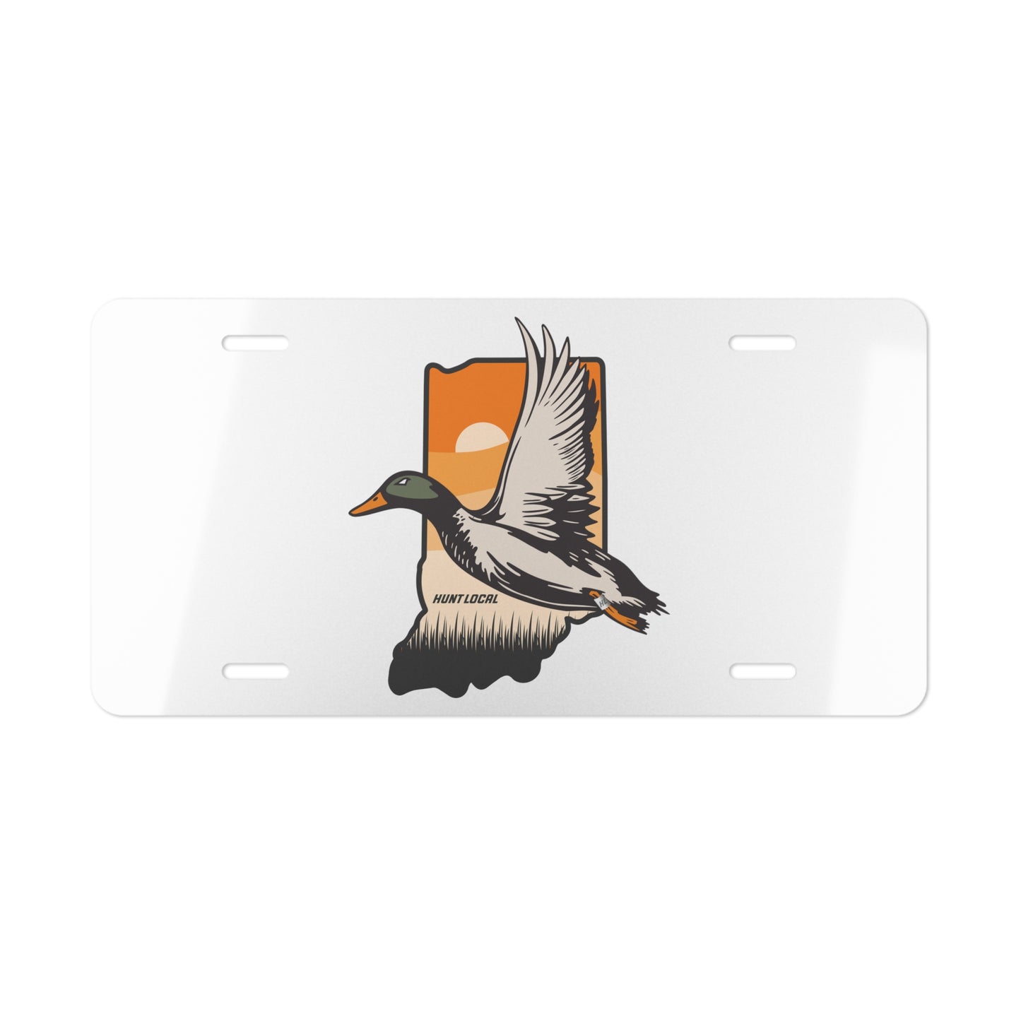 Indiana - Waterfowl License Plate (white)