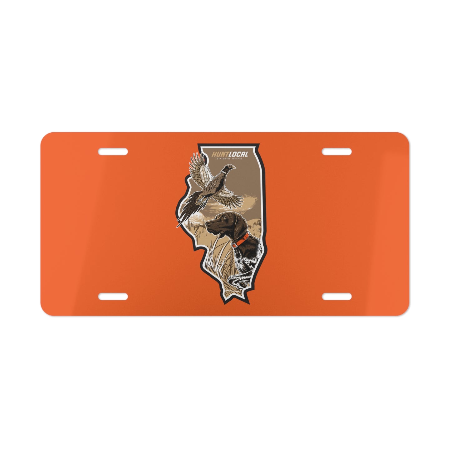 Illinois - Upland License Plate (orange)