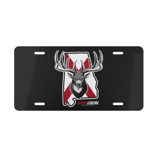 Alabama - Alpha Buck License Plate (black)