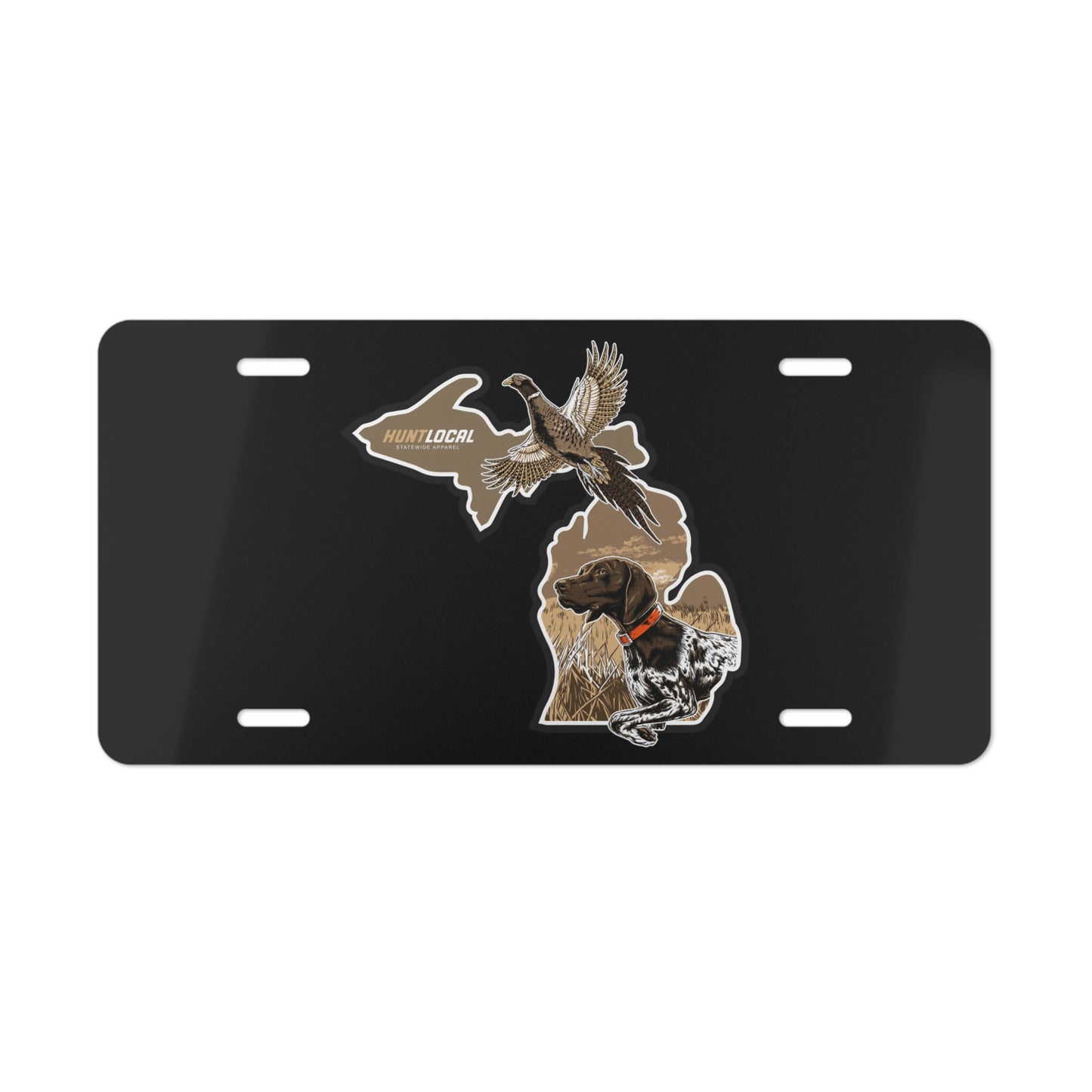 Michigan - Upland License Plate (black)