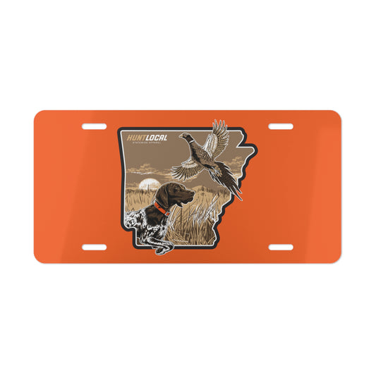 Arkansas - Upland License Plate (orange)