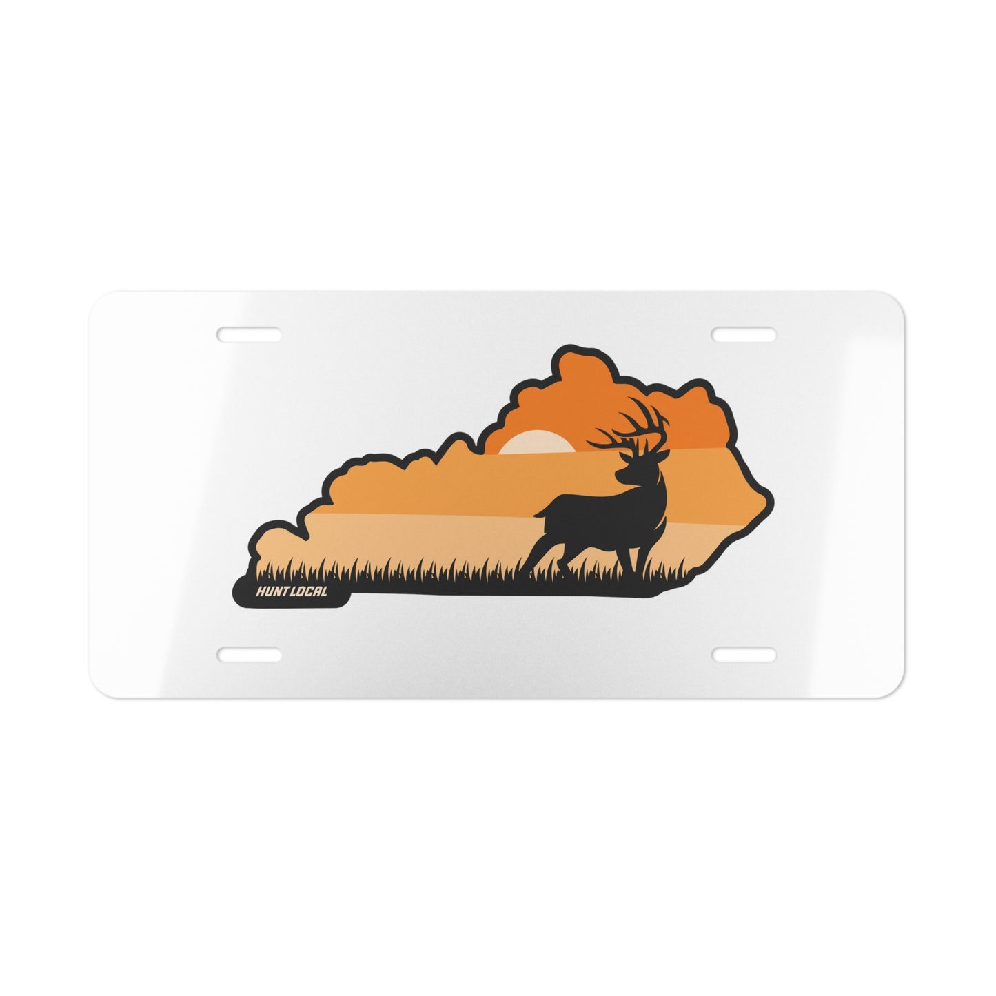 Kentucky - Sunset Buck License Plate (white)