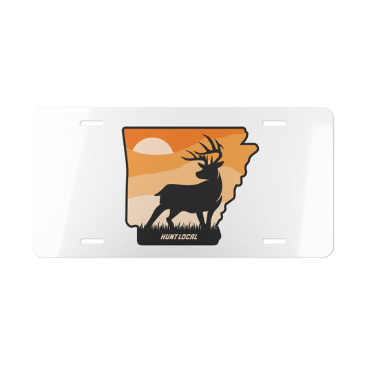 Arkansas - Sunset Buck License Plate (white)