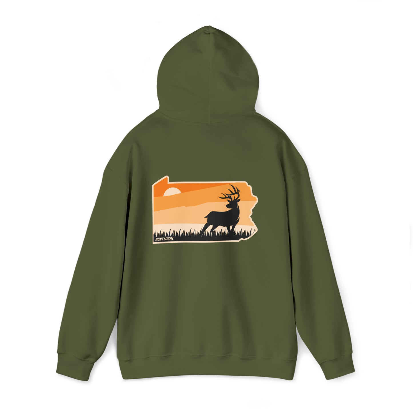 Pennsylvania - Sunset Buck Hoodie (back)