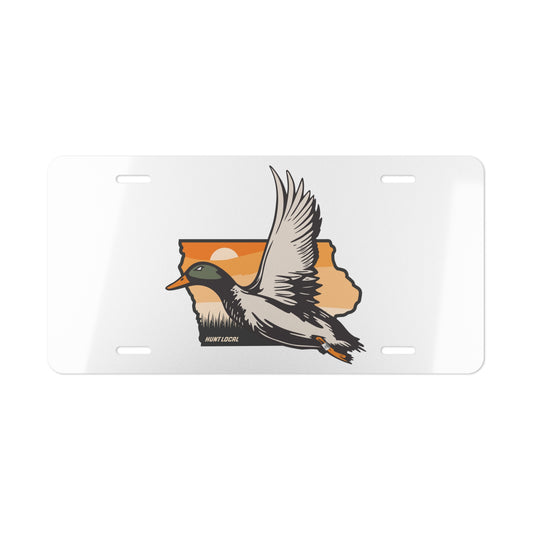 Iowa - Waterfowl License Plate (white)