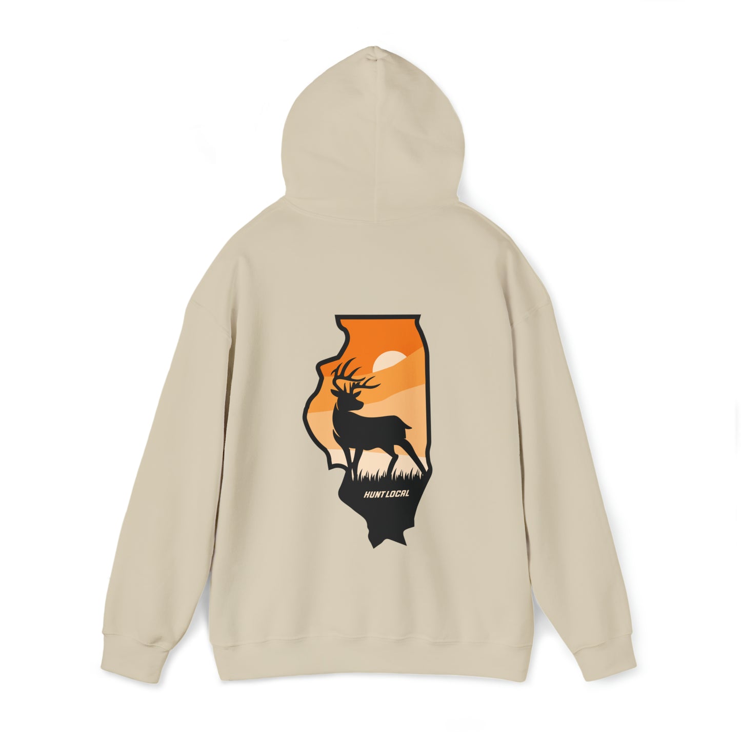 Illinois - Sunset Buck Hoodie (back)