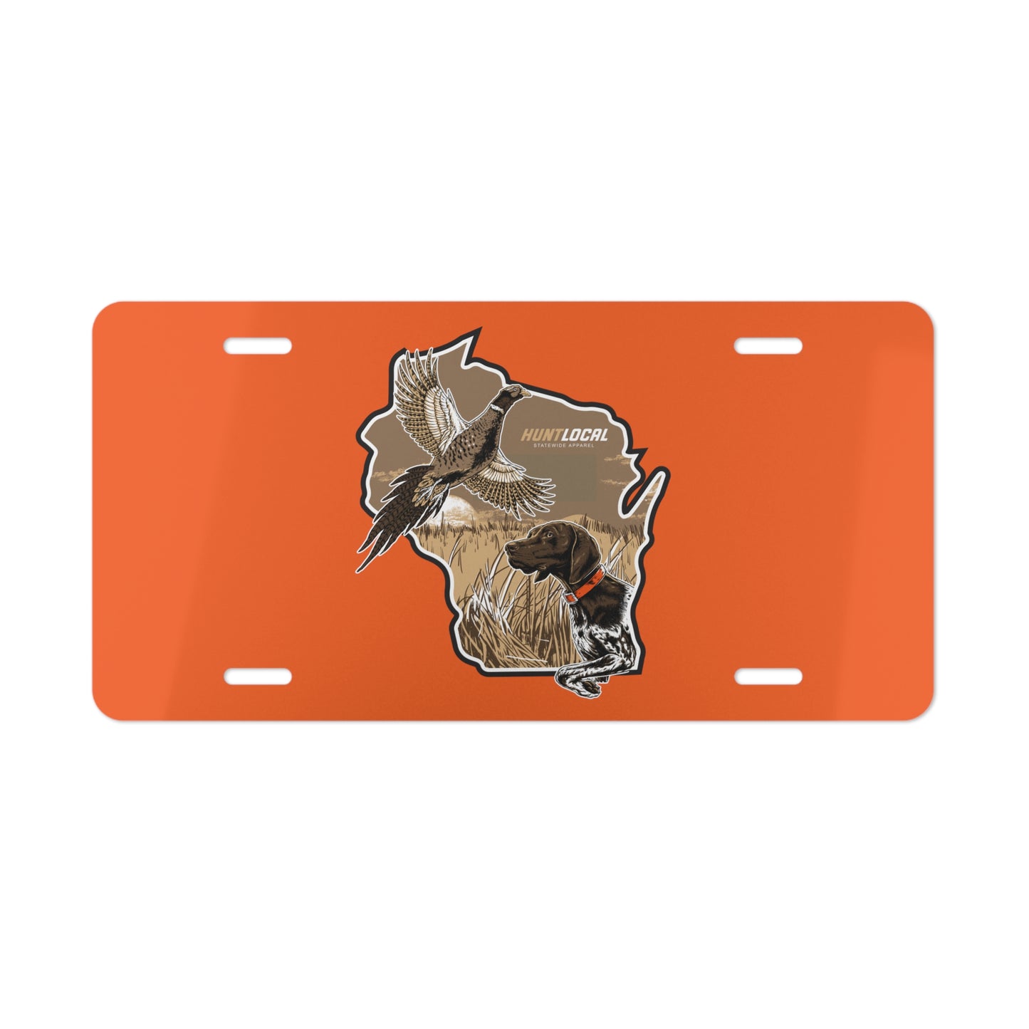 Wisconsin - Upland License Plate (orange)