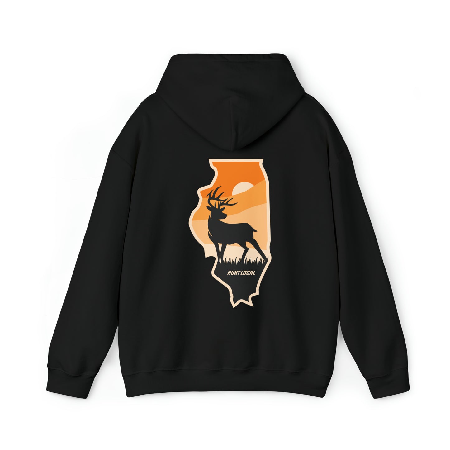 Illinois - Sunset Buck Hoodie (back)