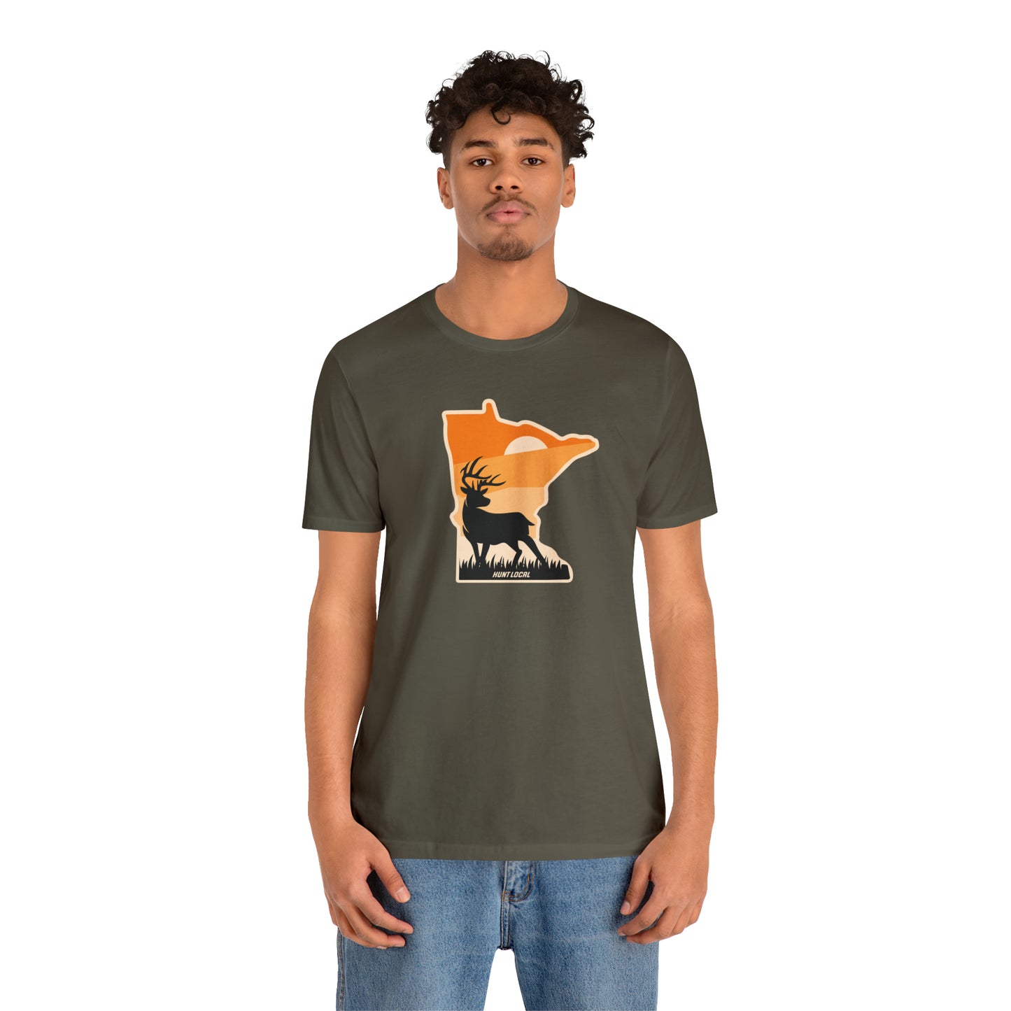 Minnesota - Sunset Buck Front Tee