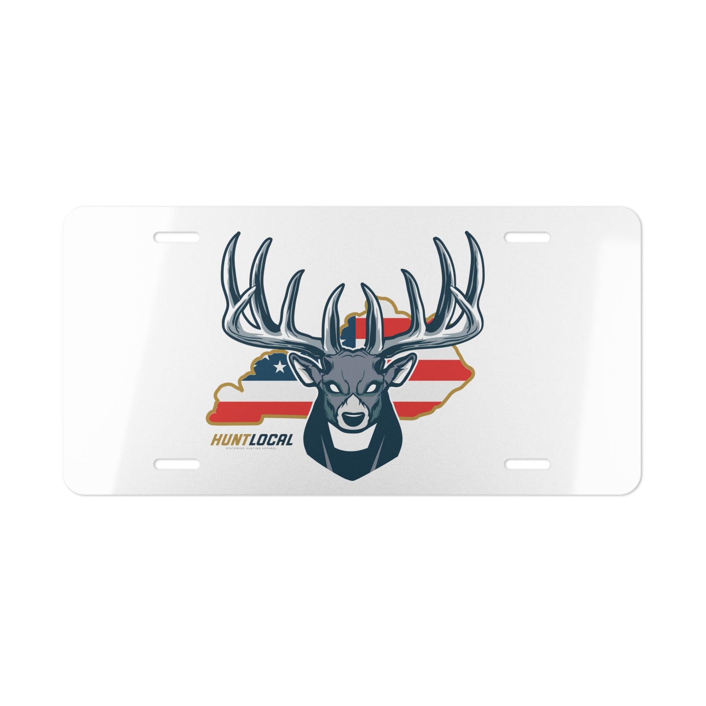 Kentucky - Alpha Buck License Plate (white)