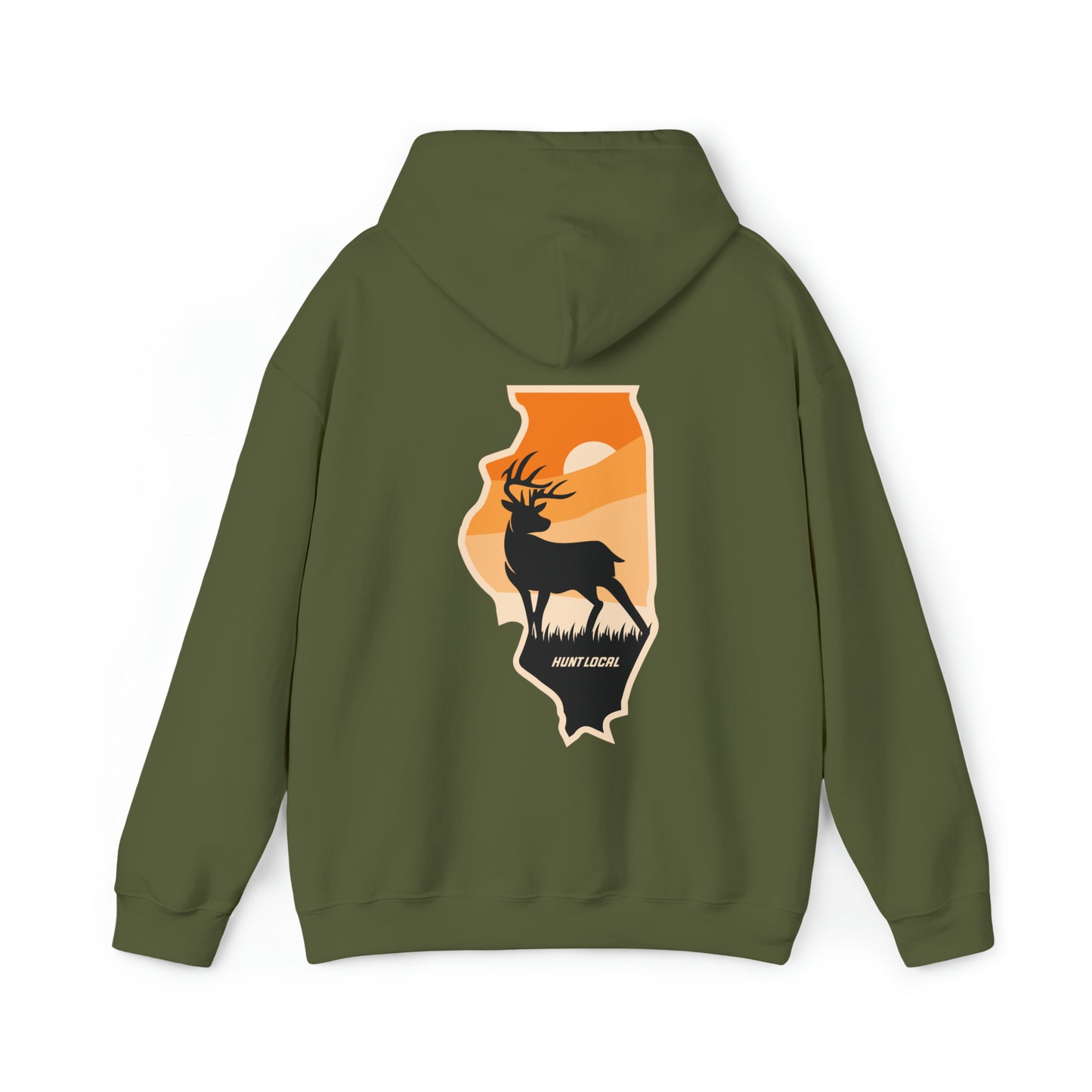 Illinois - Sunset Buck Hoodie (back)