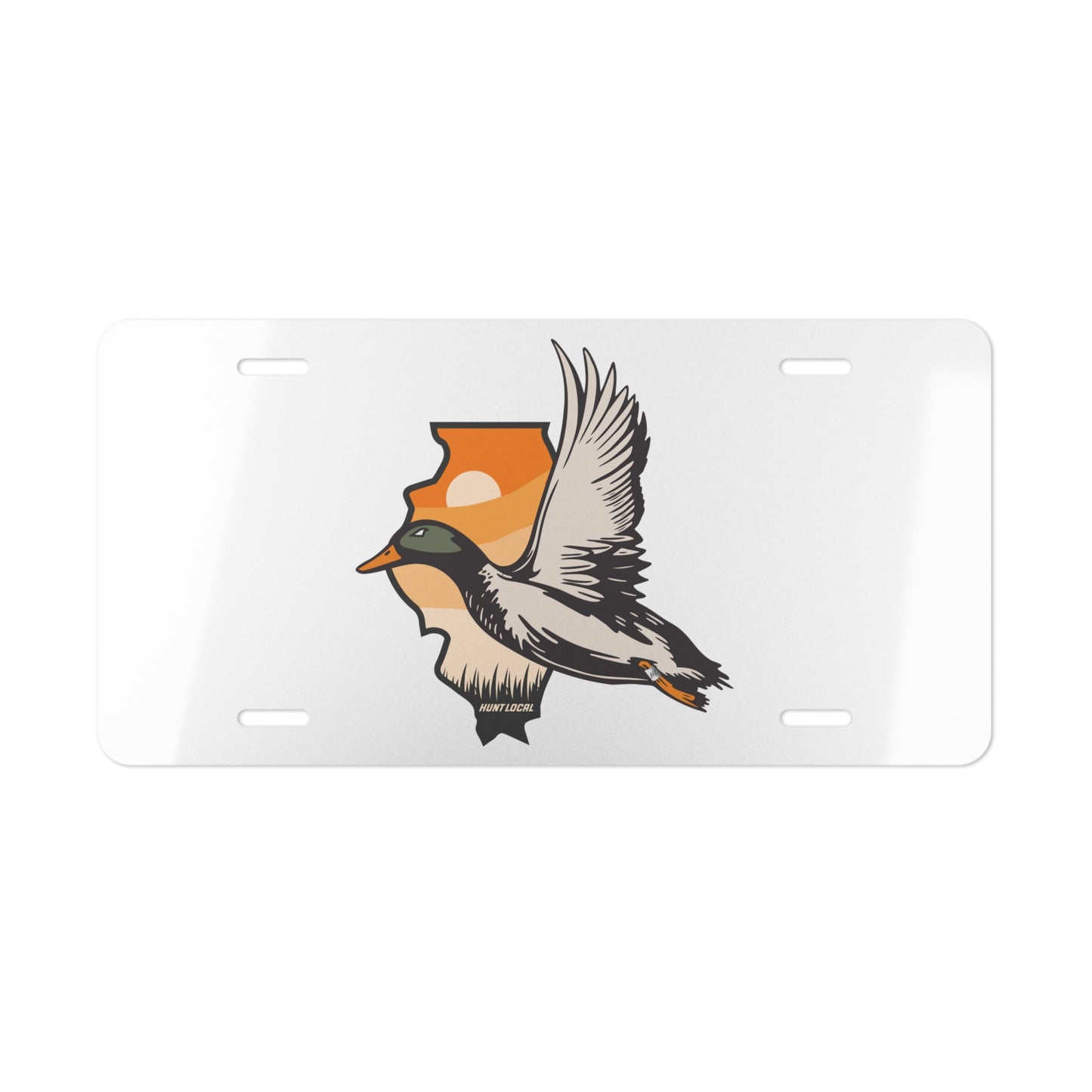 Illinois - Waterfowl License Plate (white)