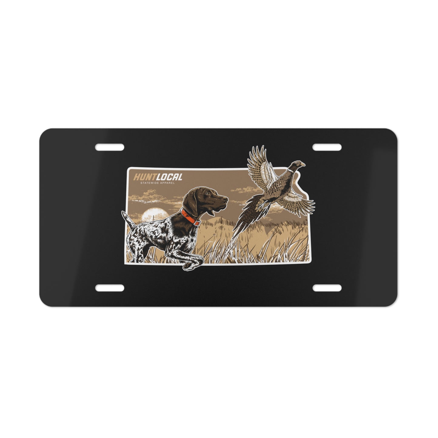 Kansas - Upland License Plate (black)