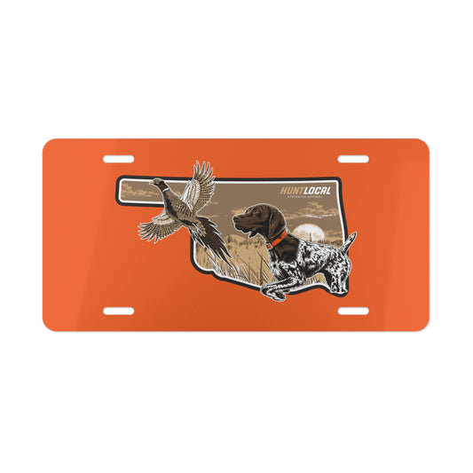 Oklahoma - Upland License Plate (orange)