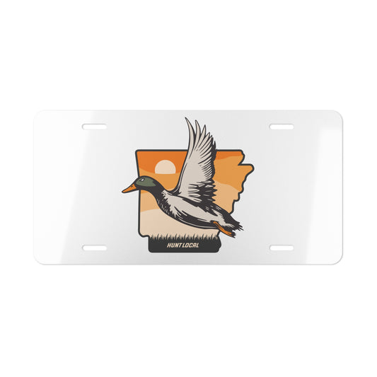 Arkansas - Waterfowl License Plate (white)