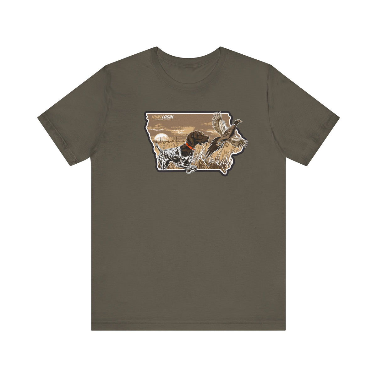 Iowa - Upland Bird Dog Tee (front)