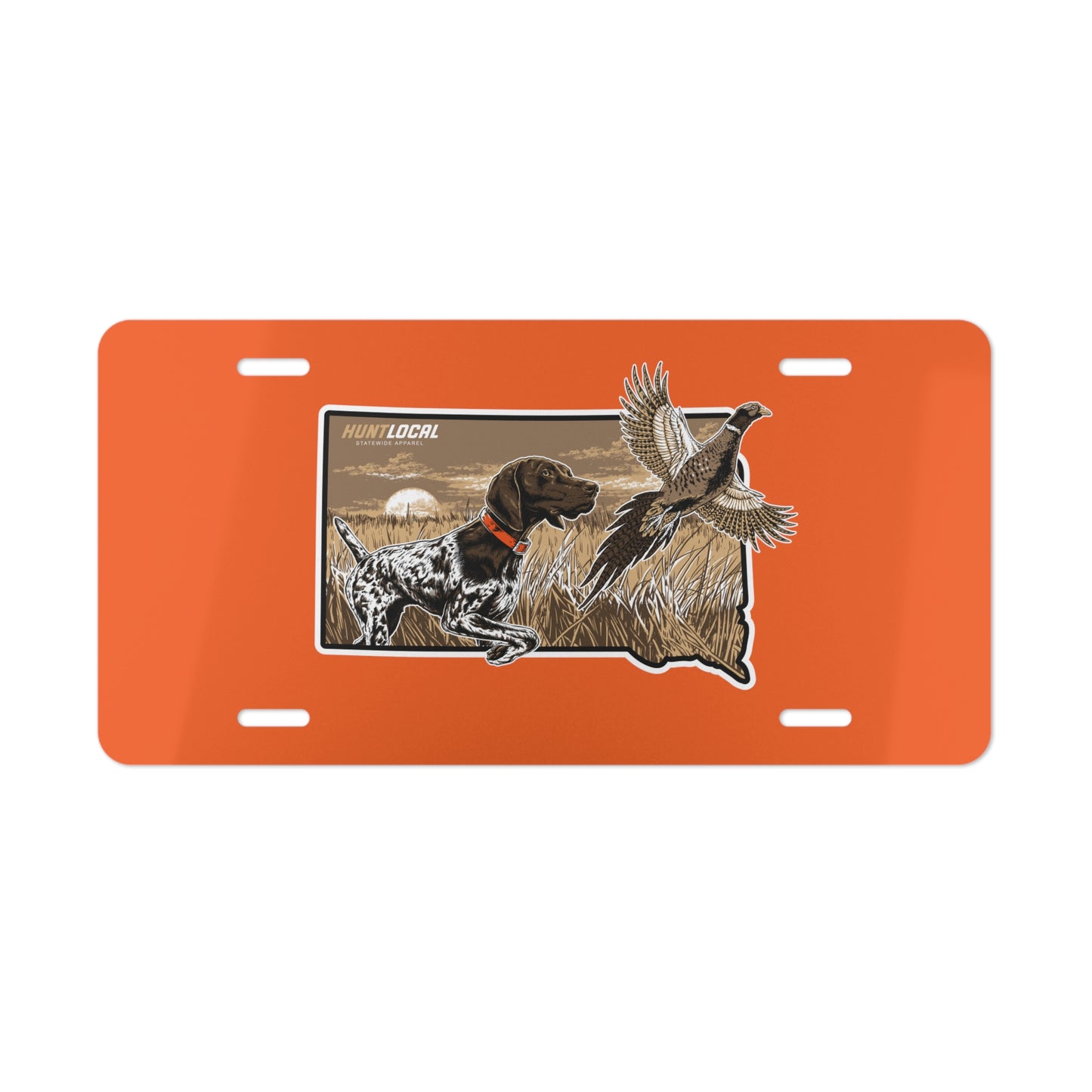 South Dakota - Upland License Plate (orange)