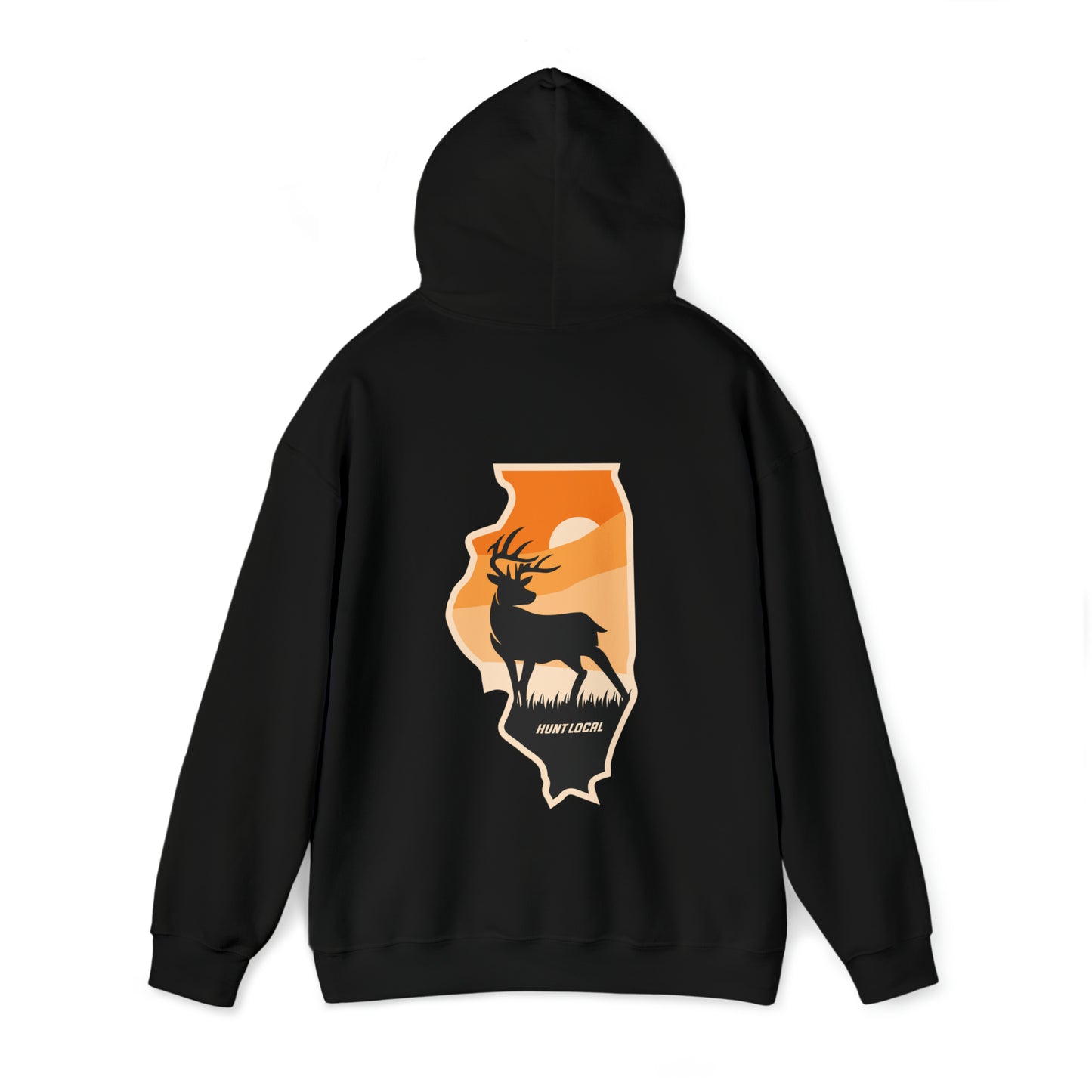 Illinois - Sunset Buck Hoodie (back)