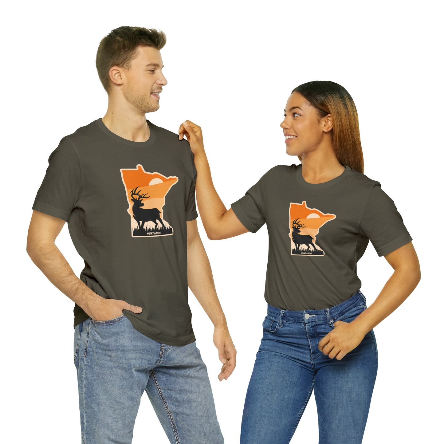 Minnesota - Sunset Buck Front Tee