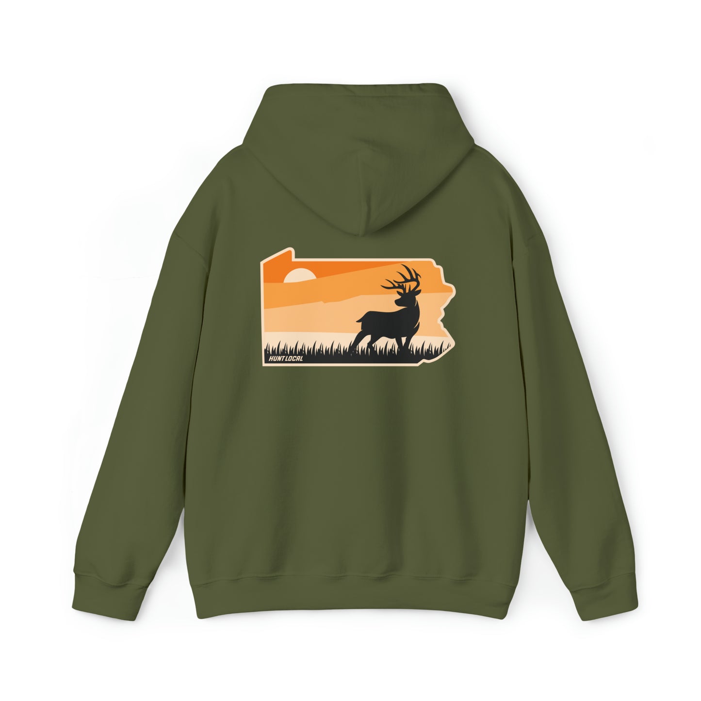 Pennsylvania - Sunset Buck Hoodie (back)