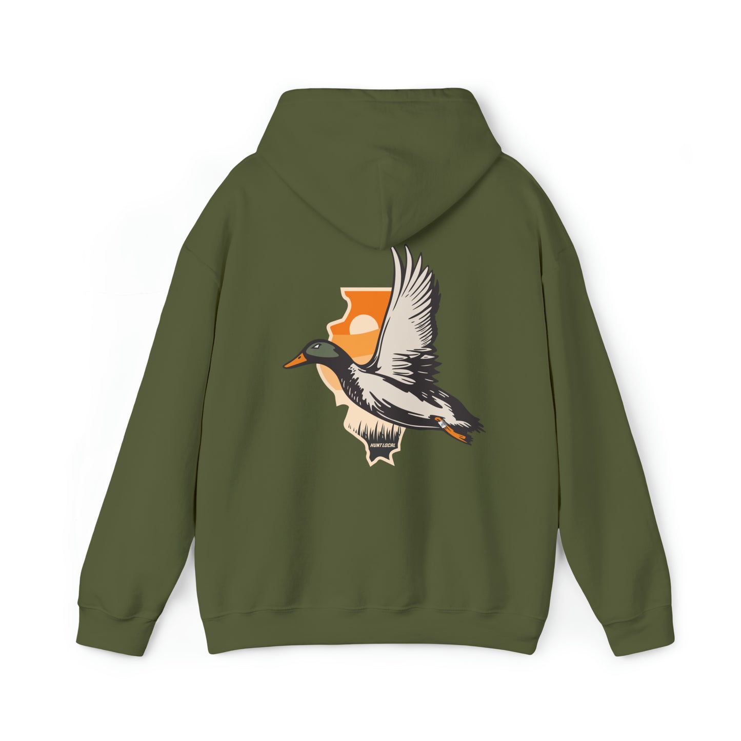 Illinois - Sunset Waterfowl Hoodie (back)