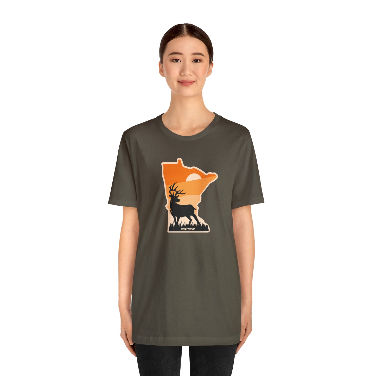 Minnesota - Sunset Buck Front Tee