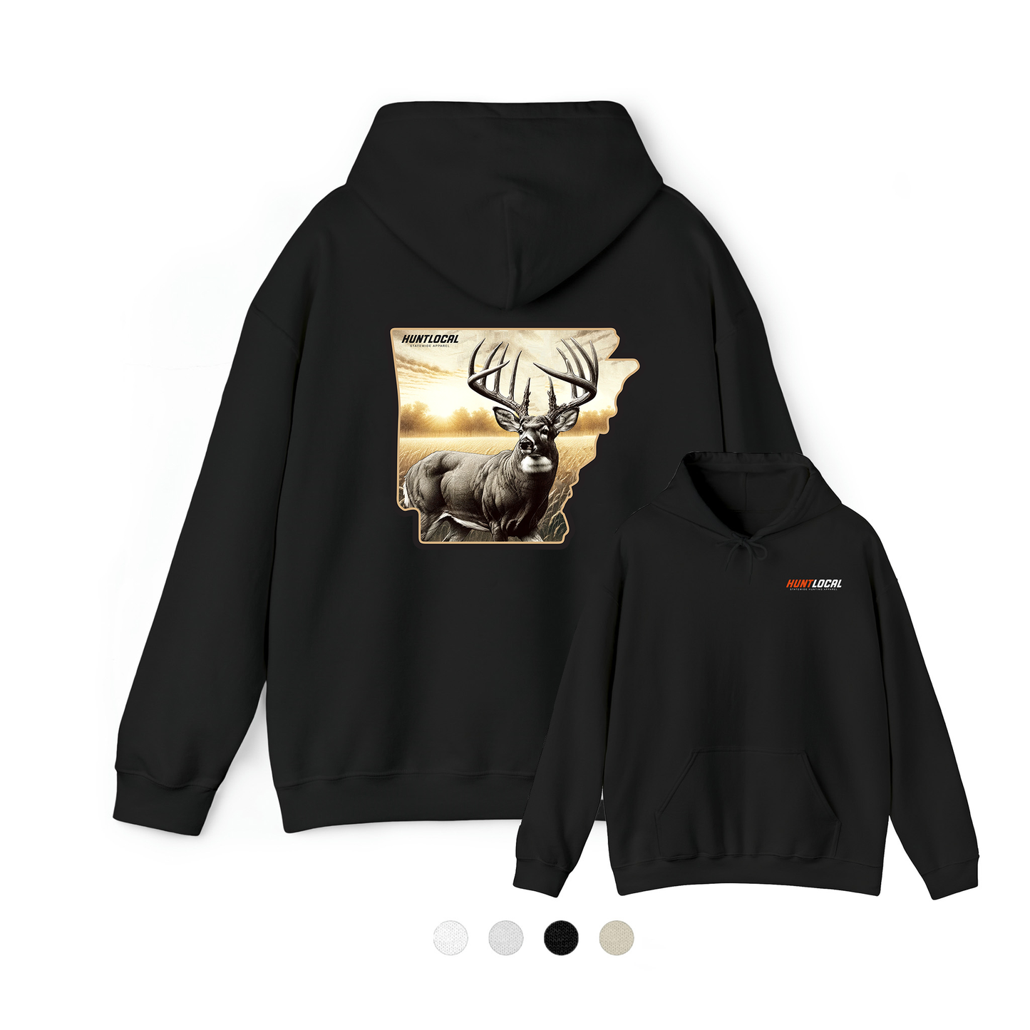 Arkansas - Whitetail Buck Hoodie (back)