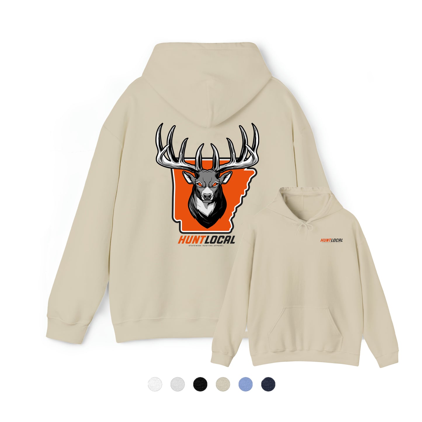 Arkansas - Alpha Buck Hoodie (back)