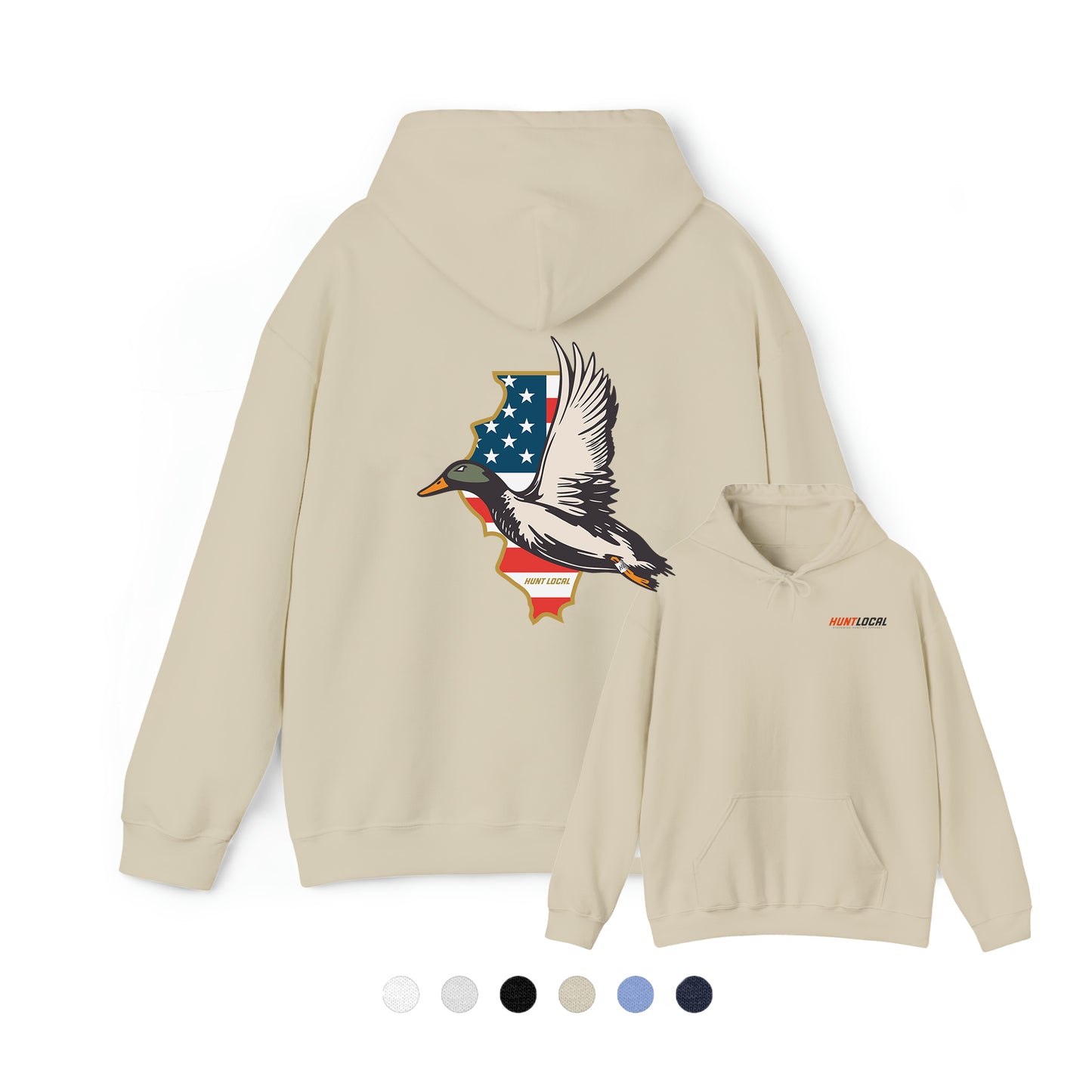 Illinois - USA Waterfowl Hoodie (back)