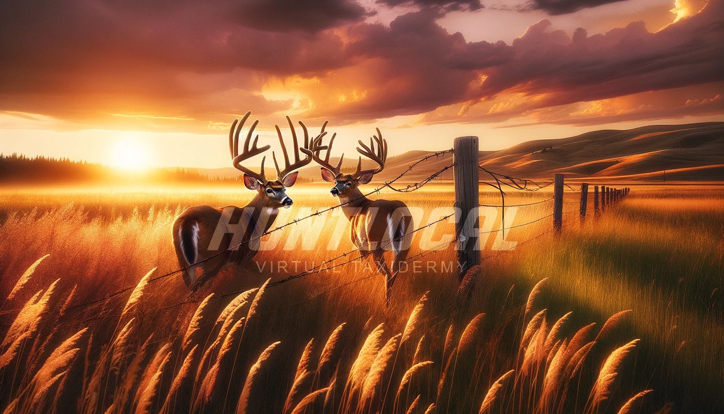 Scene 37 - Two Whitetails Custom Art